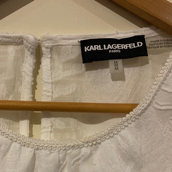 Karl Lagerfeld White Blouse Size M - Picture 2 of 7